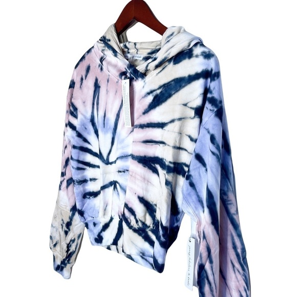YOUNG FABULOUS & BROKE NWT Tie Dye Kelly Hoodie Size XS in Spiral Pink Lavender - Picture 3 of 16